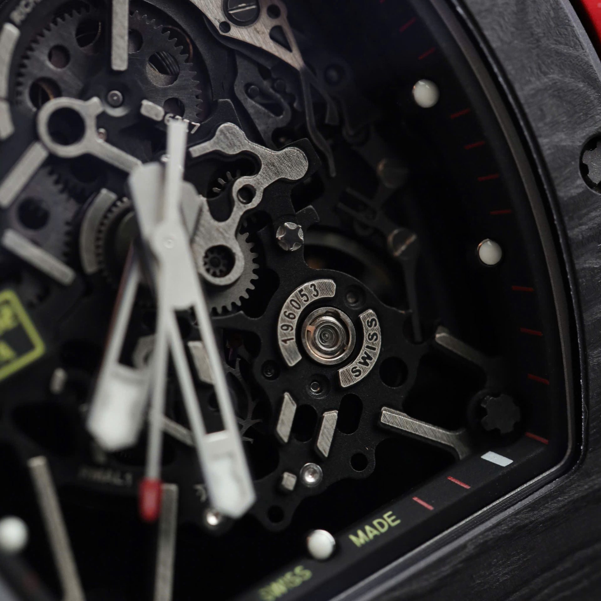 Richard Mille RM35-02 Knock Off Watches Carbon Super Light Rubber Strap Red ZF Factoy 44mm - Top club