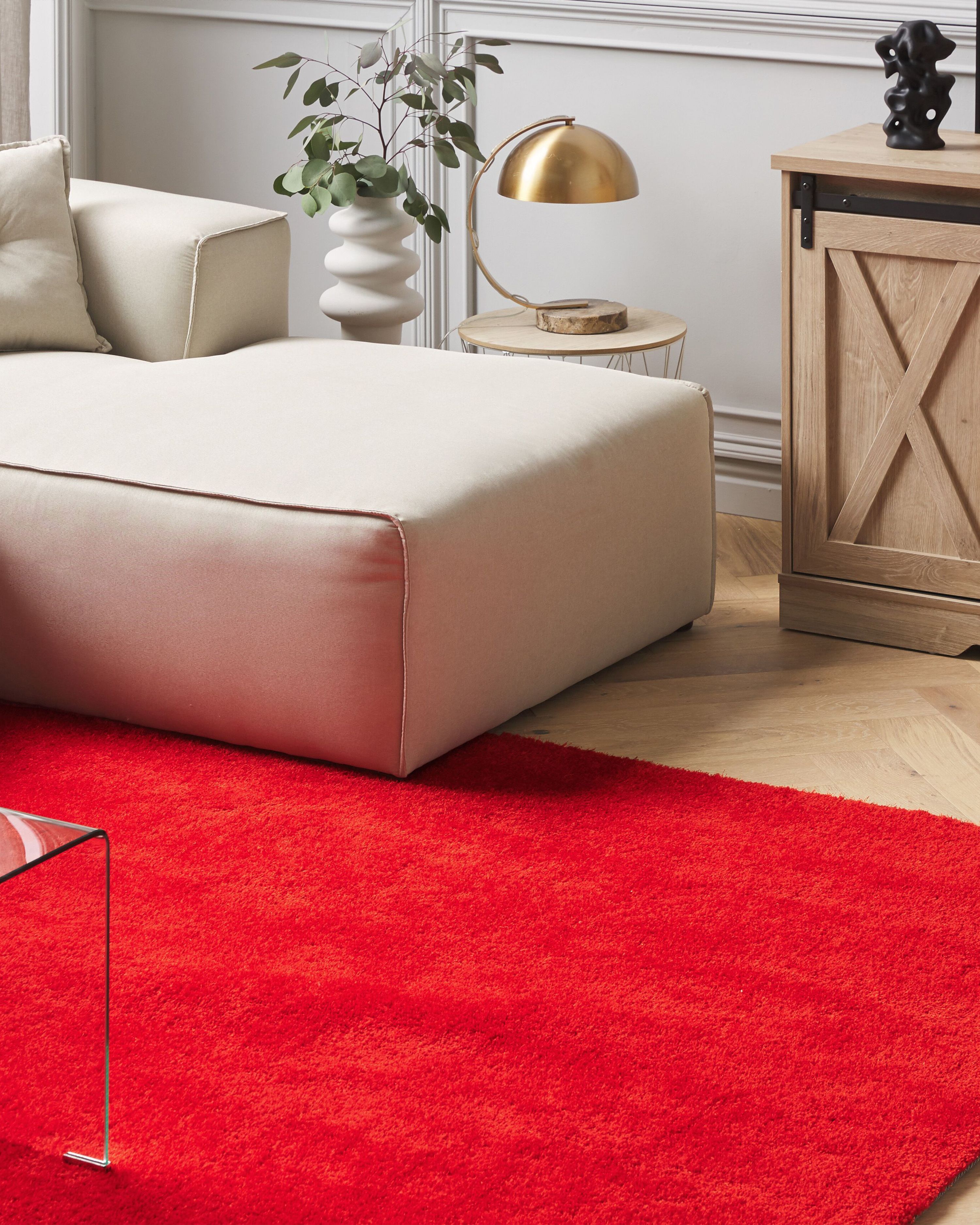 Shaggy Rug DEMRE Red 200 x 300 cm