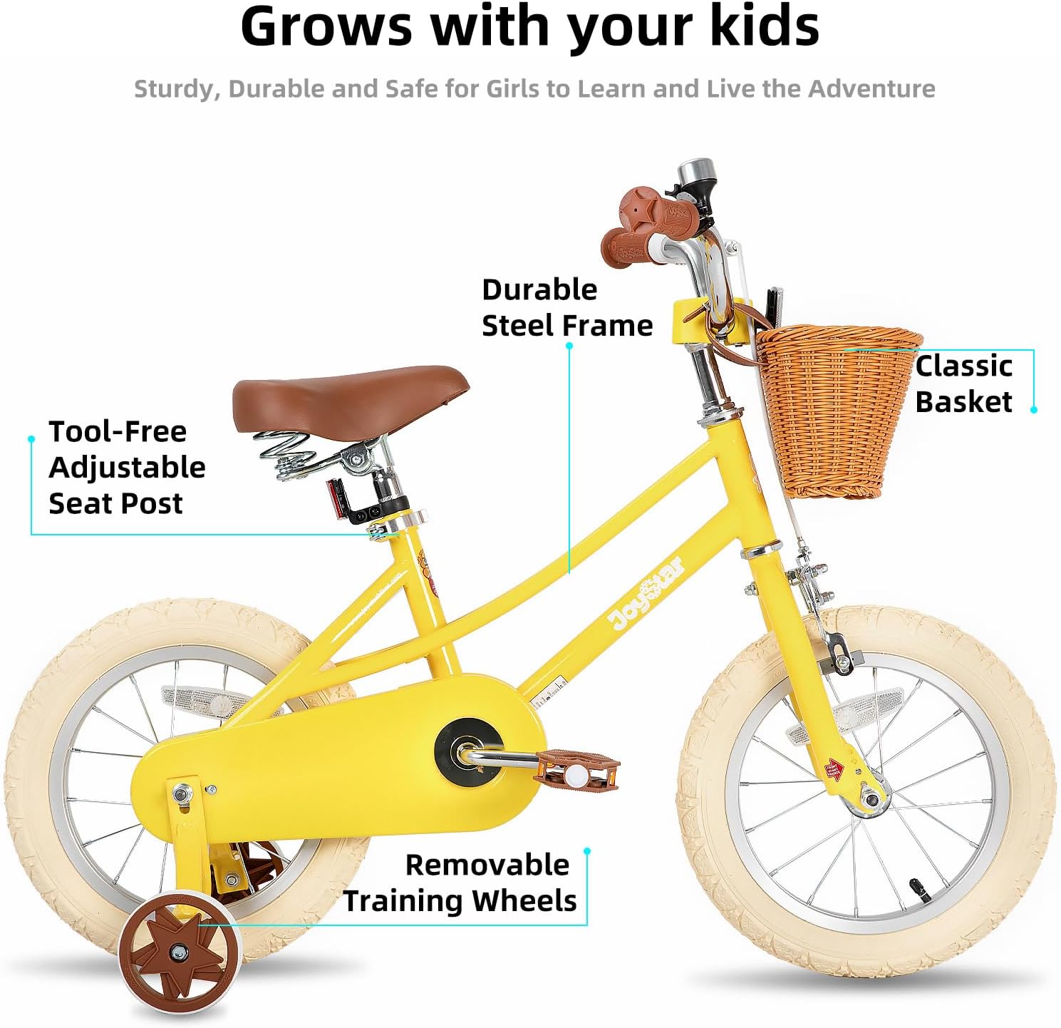 JOYSTAR Girls Bike for 2-12 Years Old Toddlers and Kids, 12