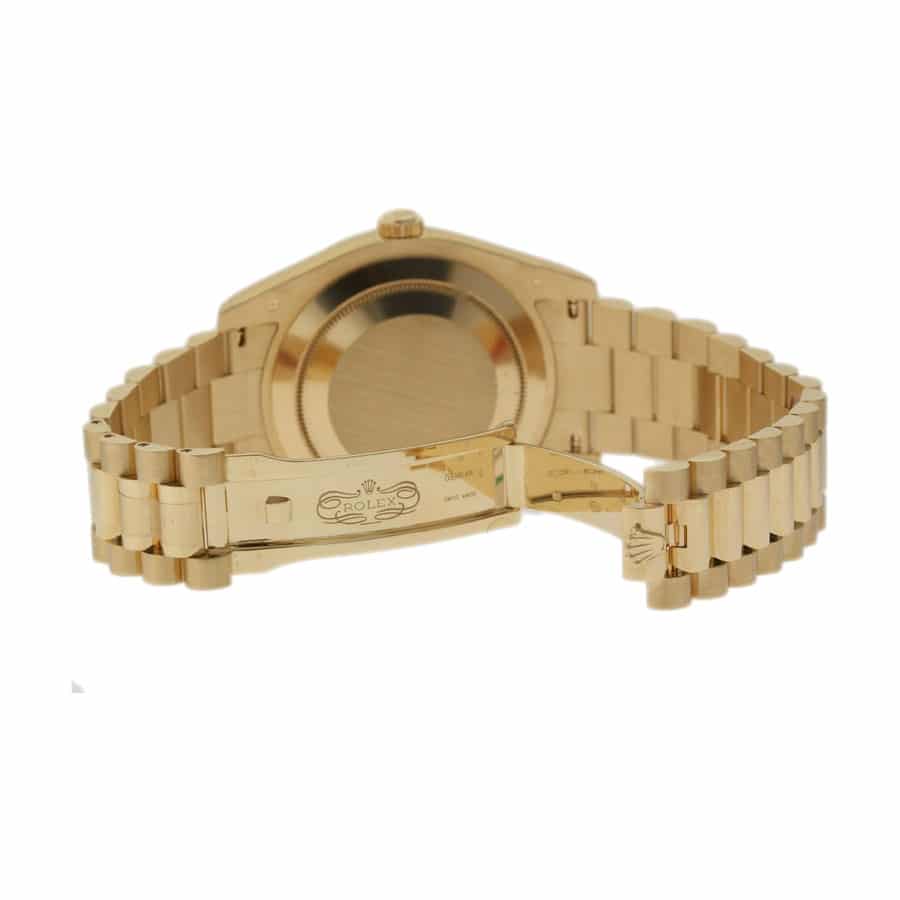 Rolex Day-Date II Collection Gold Silver White Dial 218238 Replica - Top club