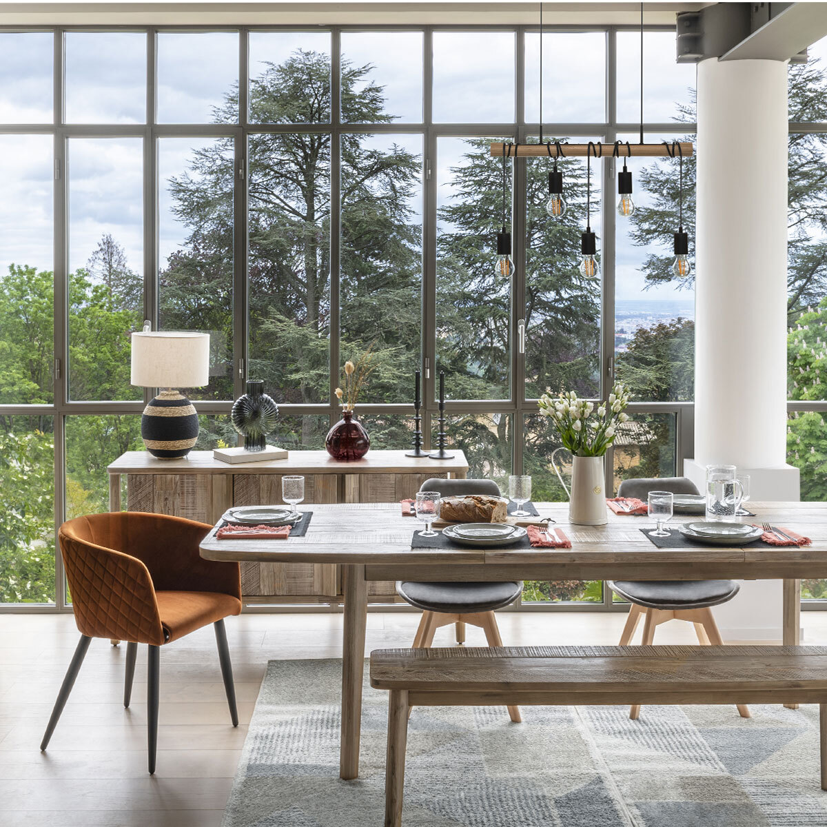 Armchair "Marlo" Velvet, Amber