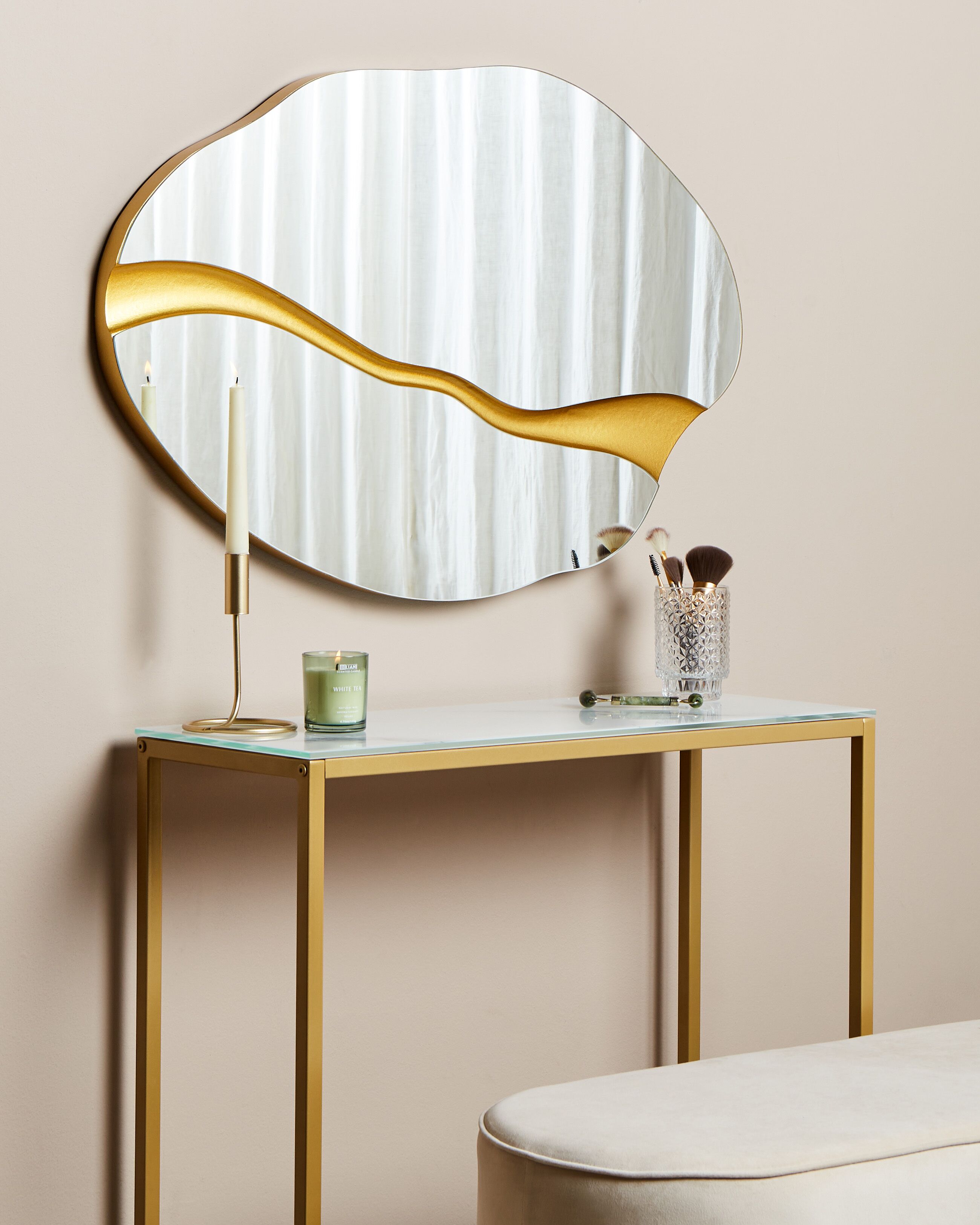 Wall Mirror POIVRES 90 cm 60 cm Gold