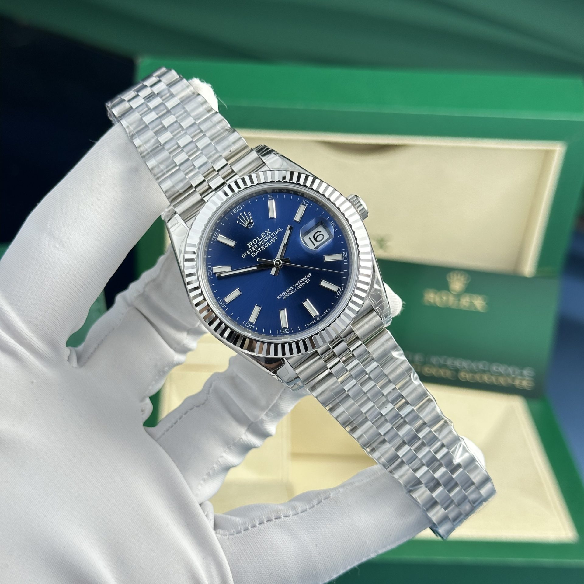 Rolex Replica Watches Replica 11 DateJust 126334 Blue Dial VS Factory 41mm - Elite Watch Atelier