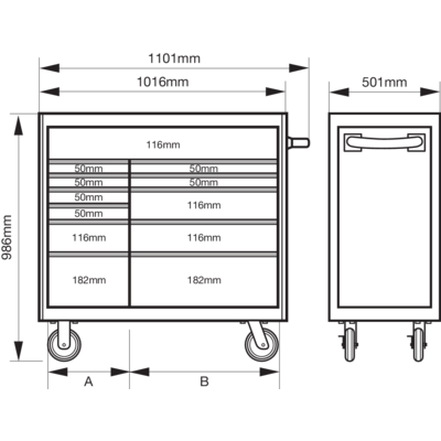 Bahco 12 Drawer Wheeled Tool Chest