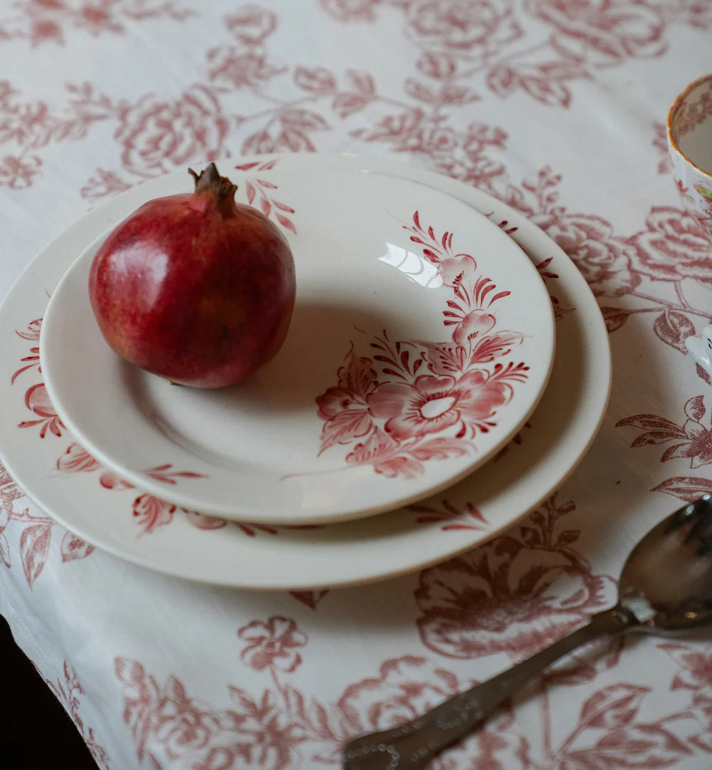Whimsical Rose Breakfast Plate