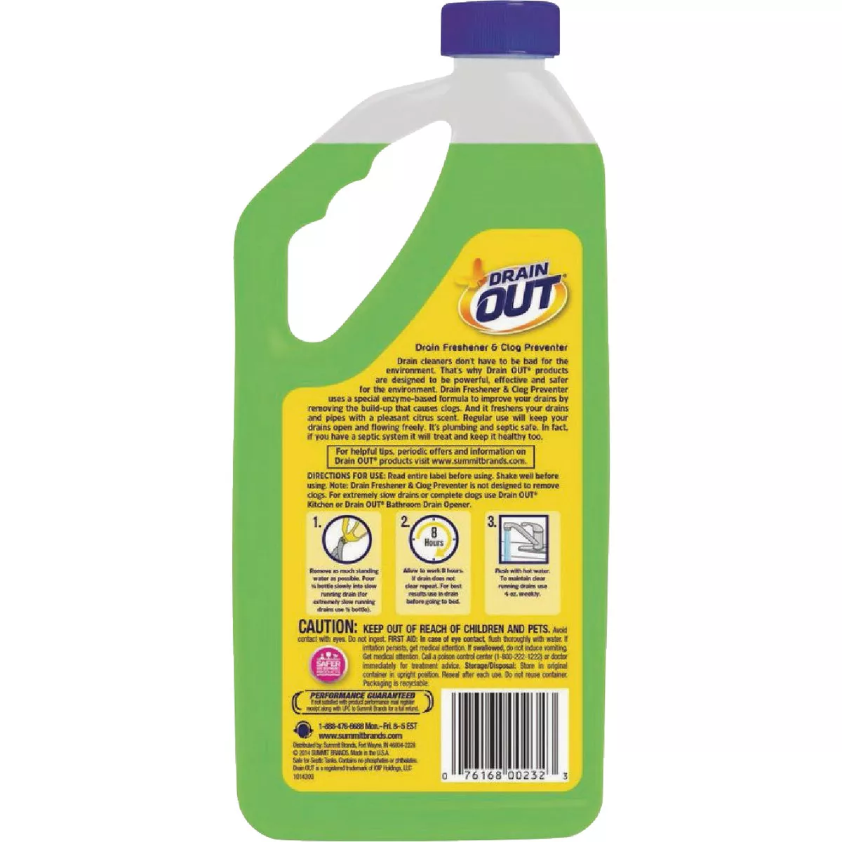 DrainOut 32 Oz. Liquid Drain Freshener & Clog Preventer
