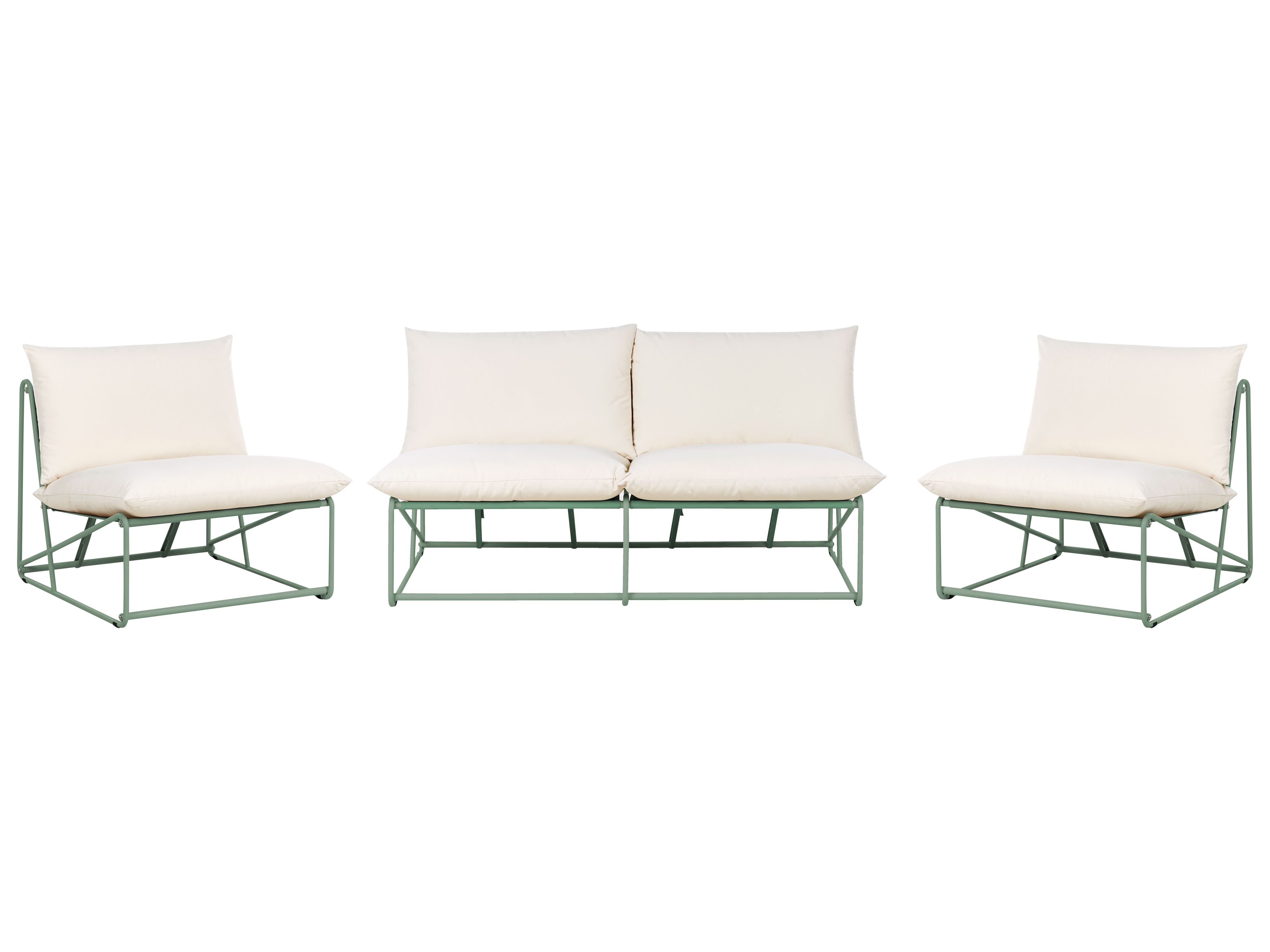 Garden Sofa Set 4 Seater PICO Metal Green