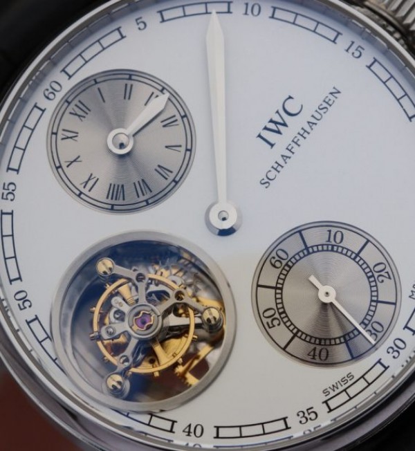 Replica IWC BM Portuguese Flying Tourbillon SS White Dial 2 Sub Dials - Elite Watch Atelier