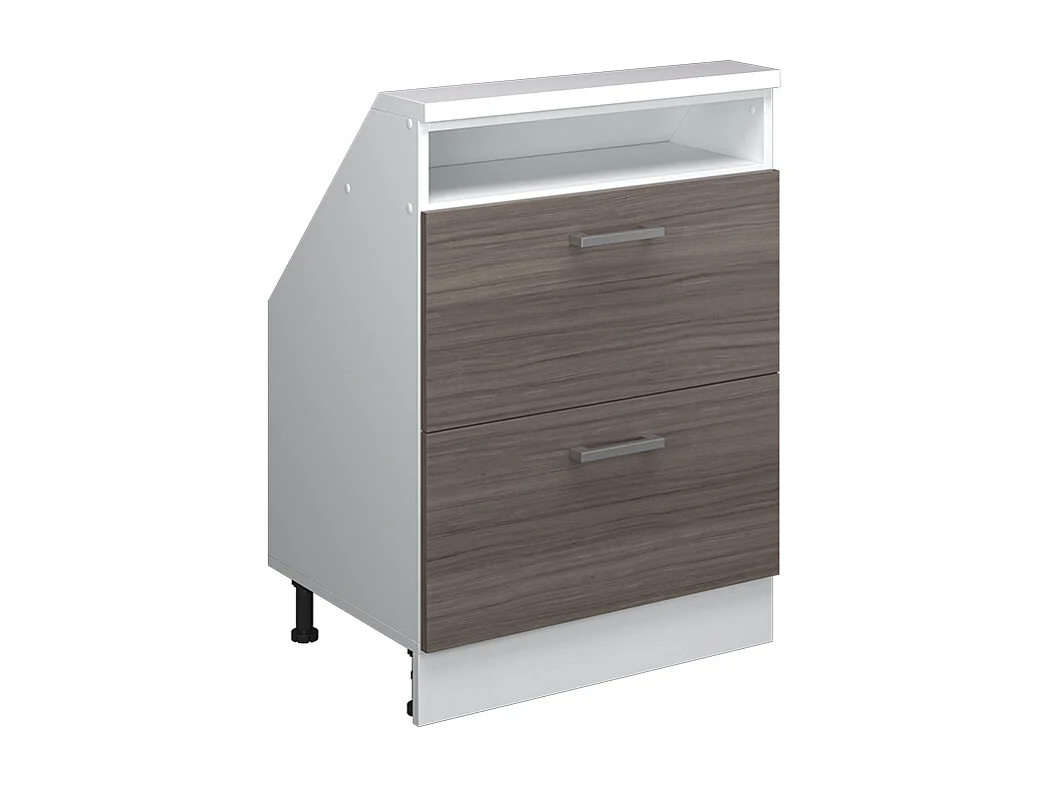 Meuble de rangement sous pente gris noble/blanc 60x46x81.6 rion