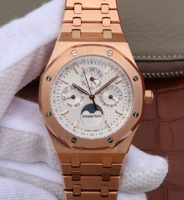Replica Audemars Piguet JF Royal Oak 41mm 26574 RG White Dial A5134 - Top club