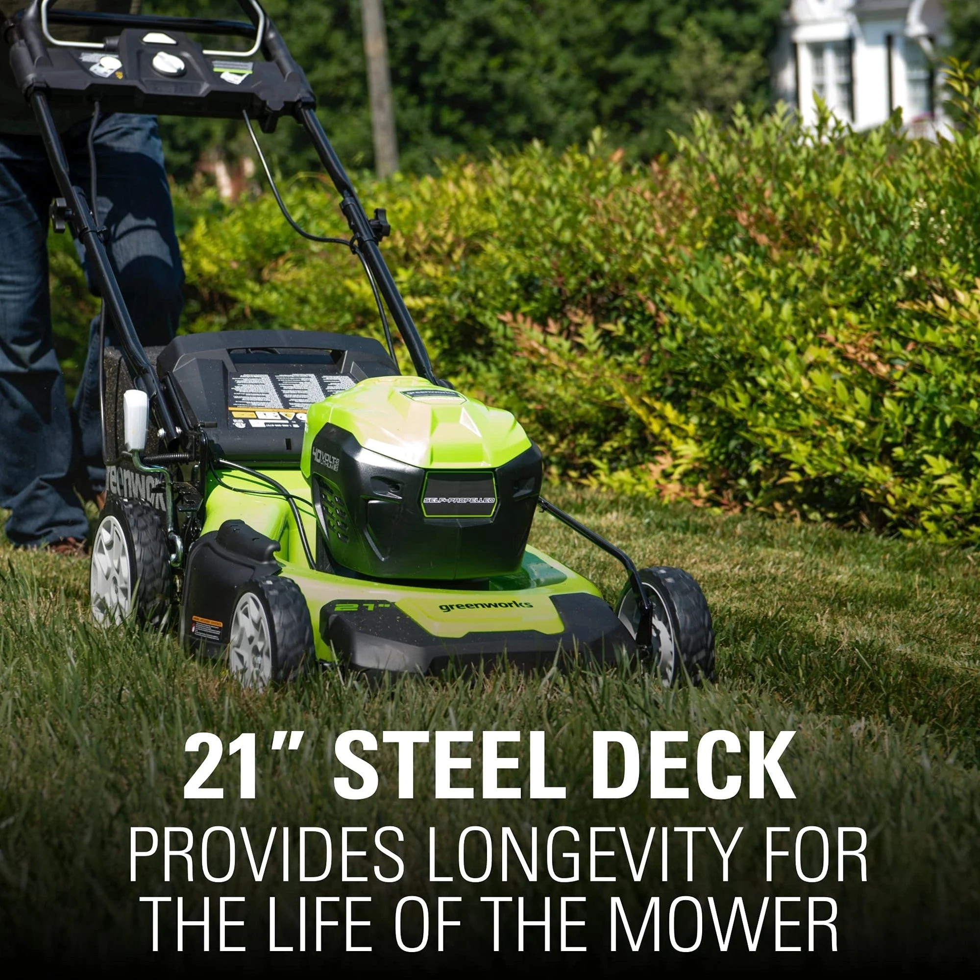 Greenworks 80V Cordless 21 in Self-Propelled Brushless Lawn Mower - Image 8 Greenworks 80V Cordless 21 in Self-Propelled Brushless Lawn Mower - Image 8