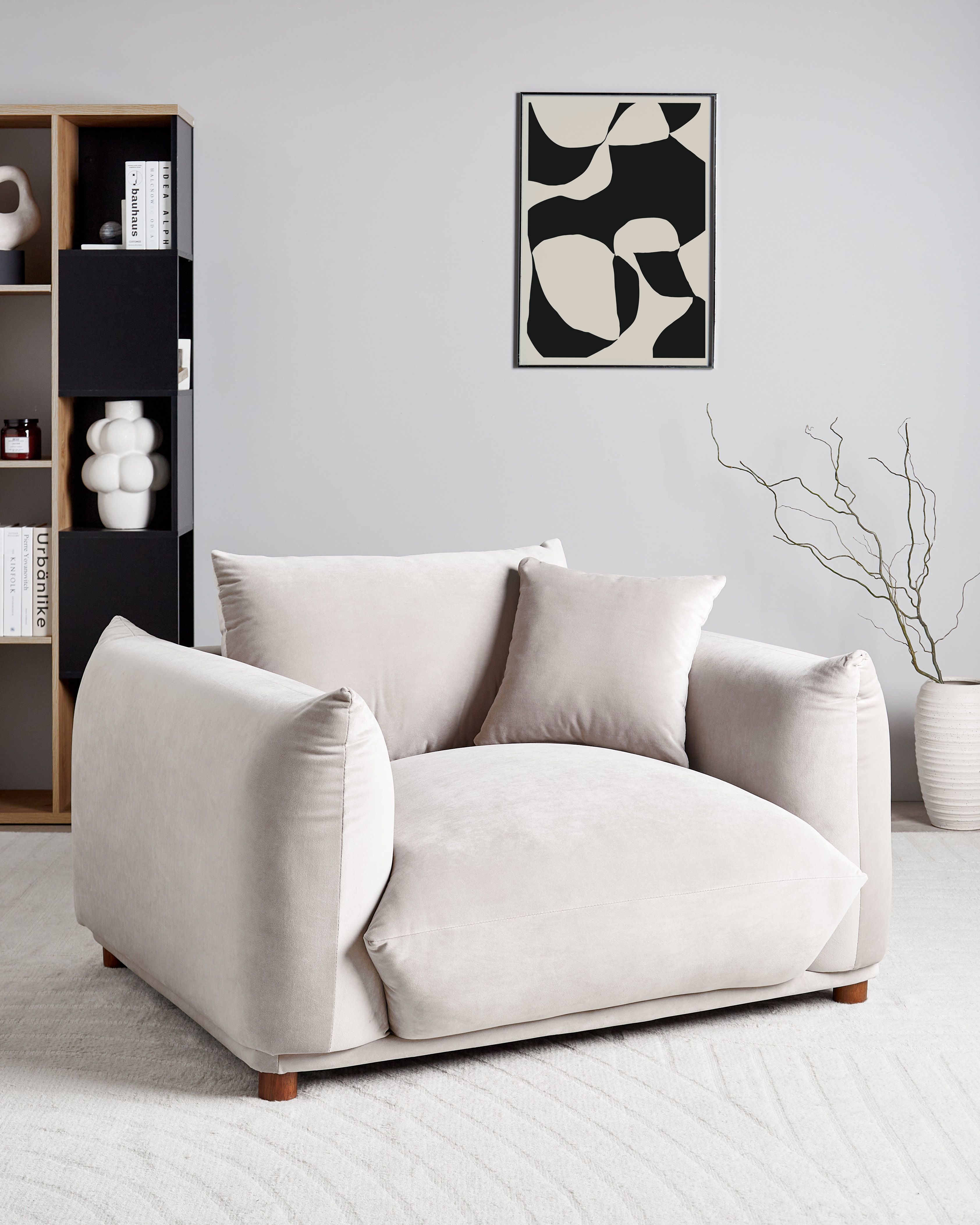 Armchair LUVOS Velvet Taupe