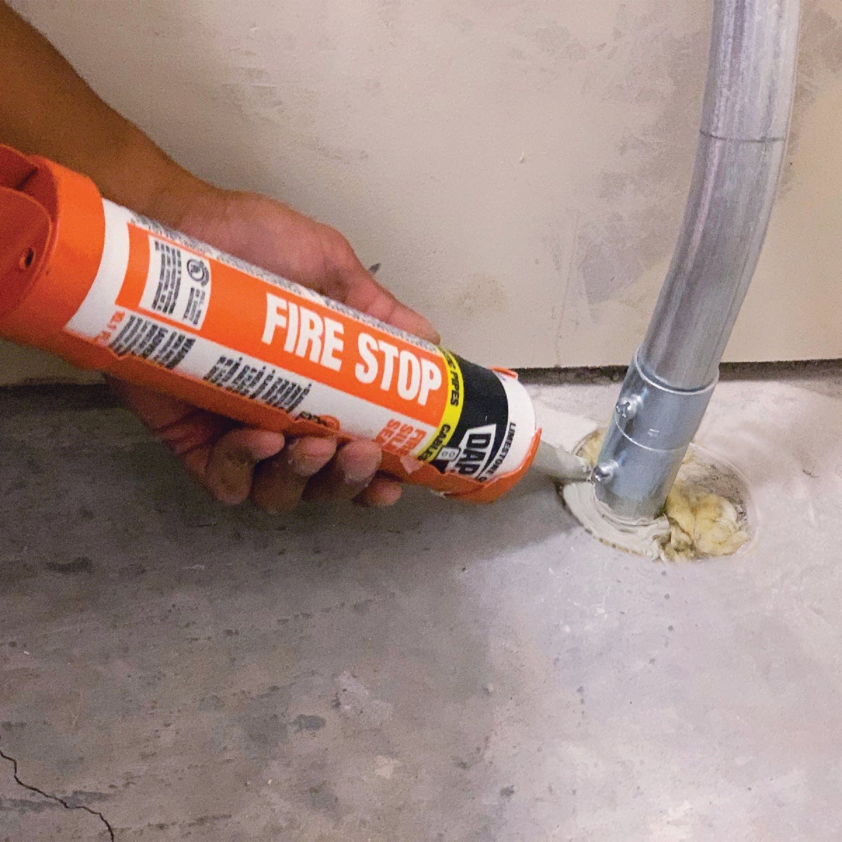 DAP 10.1 Oz. Fire Stop Fire-Rated Sealant, Limestone Gray