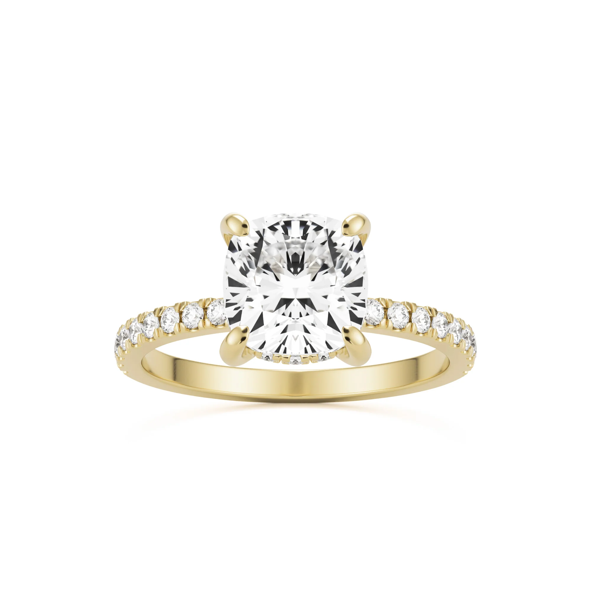 The Cushion Hidden Halo Pavé