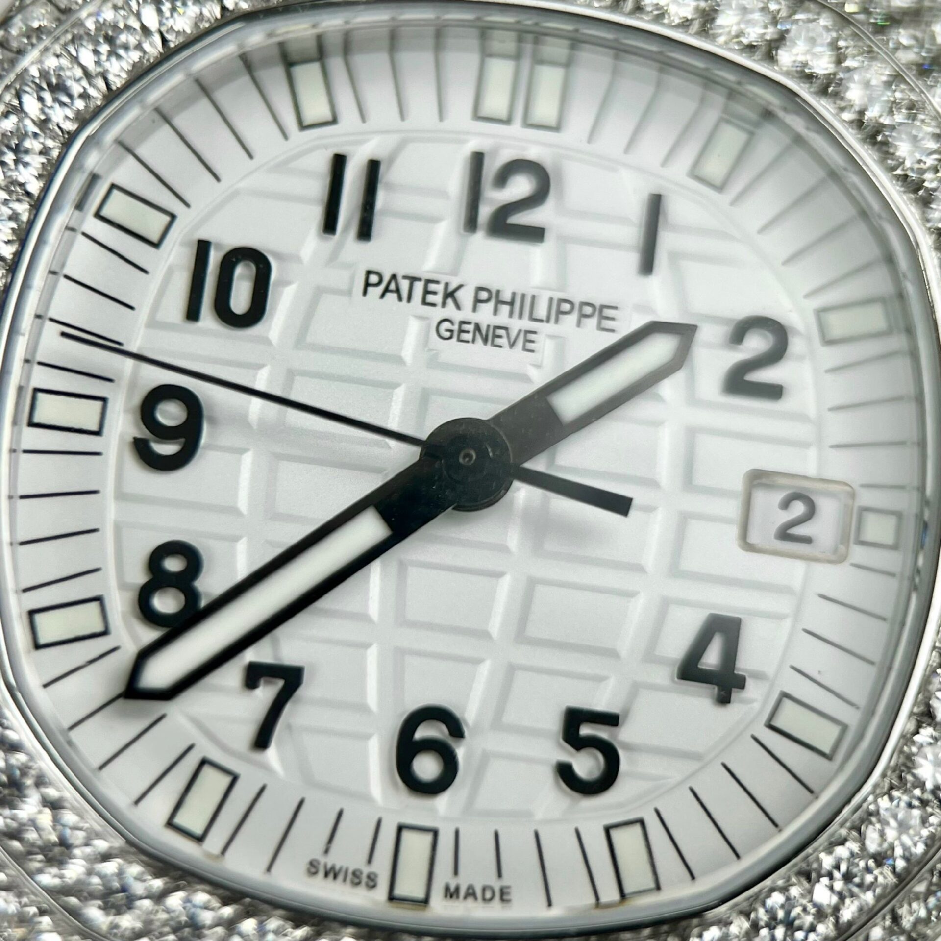 Patek Philippe Replica Watch Aquanaut 5069G Custom Full Moissanite Diamonds PPF Factory 35.2mm - Top club