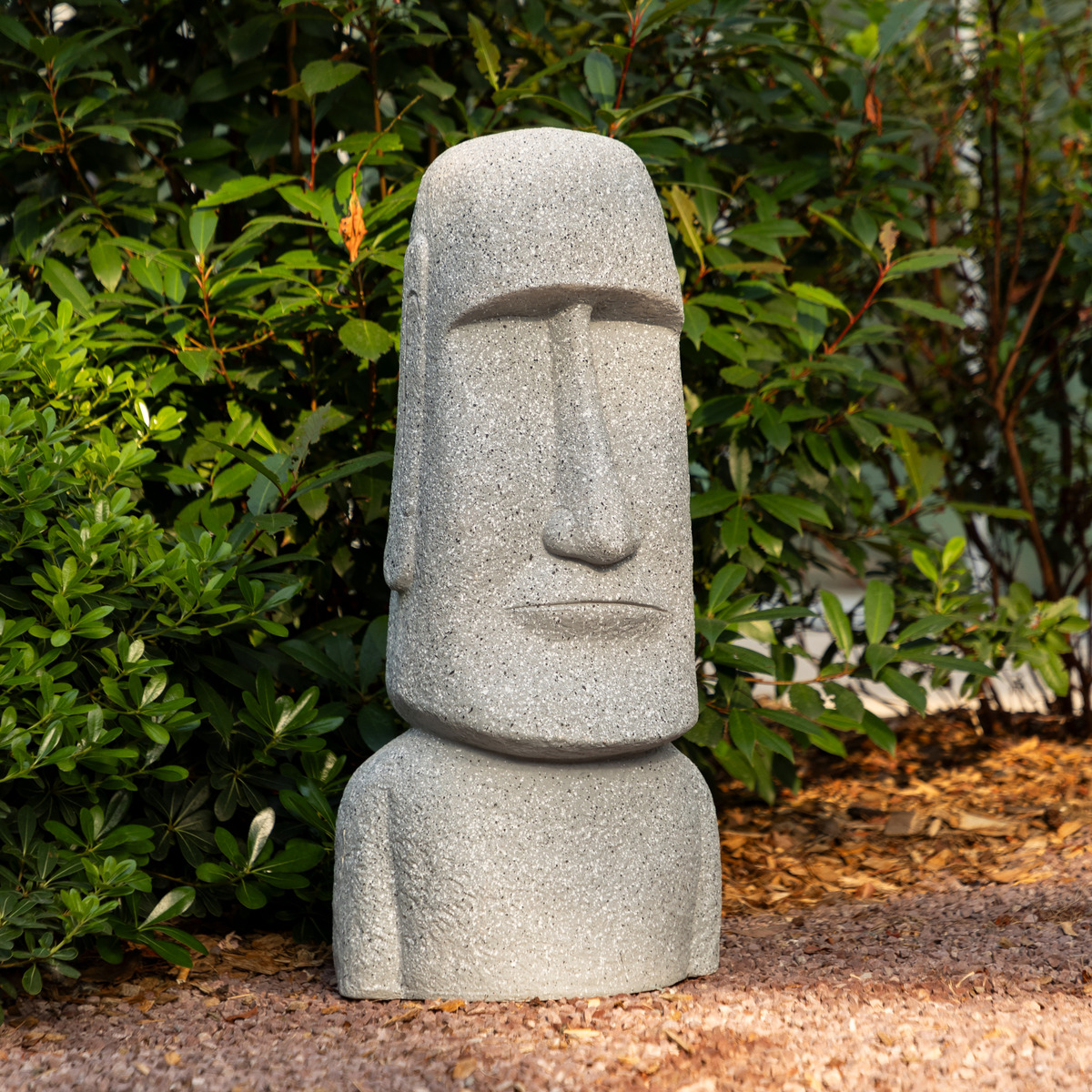Outdoor statue "Moai" Gray, H.82 cm