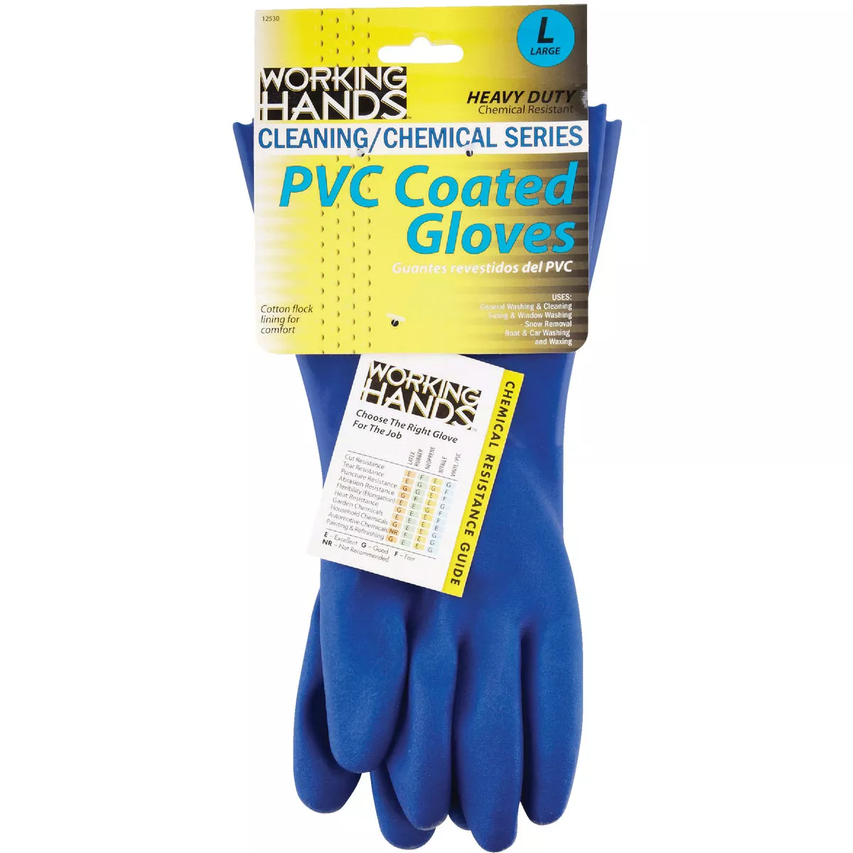 Working Hands Large PVC Coated Rubber Glove