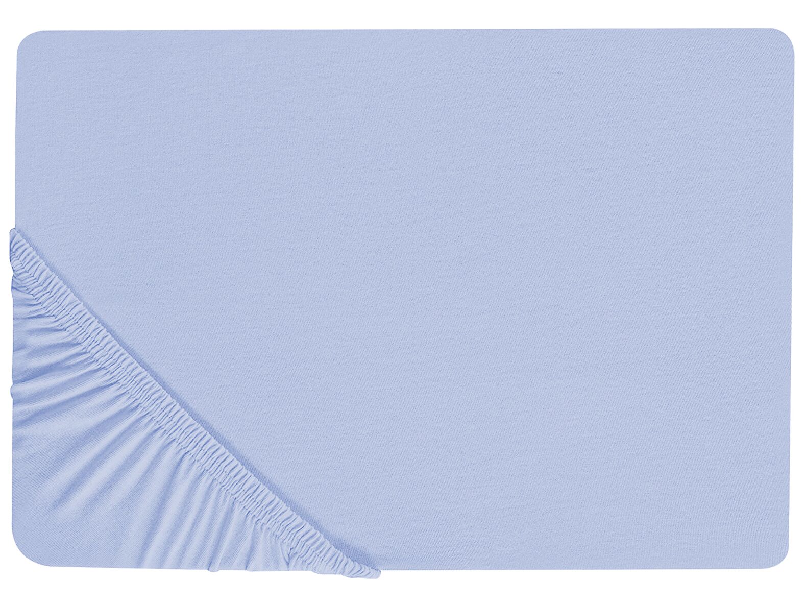 Fitted Sheet JANBU Cotton 200 x 200 cm Light Blue