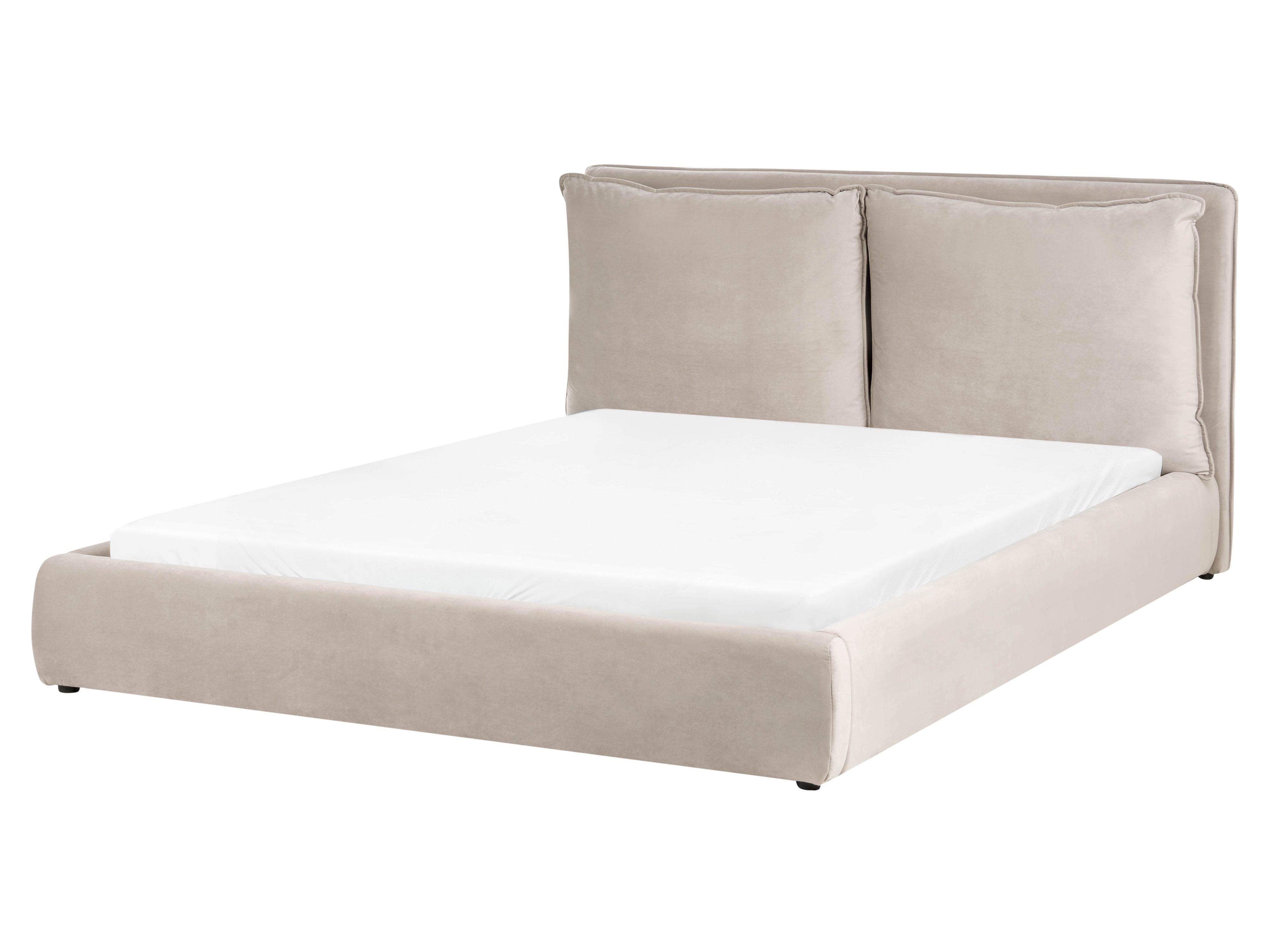 Bed Velvet BAJONNA 160 x 200 cm (EU King Size) Taupe