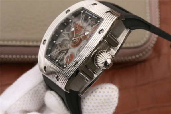 Replica Richard Mille RM018 Hommage a Boucheron SS Brown Skeleton Dial Black Rubber Strap 6T51 - Top club