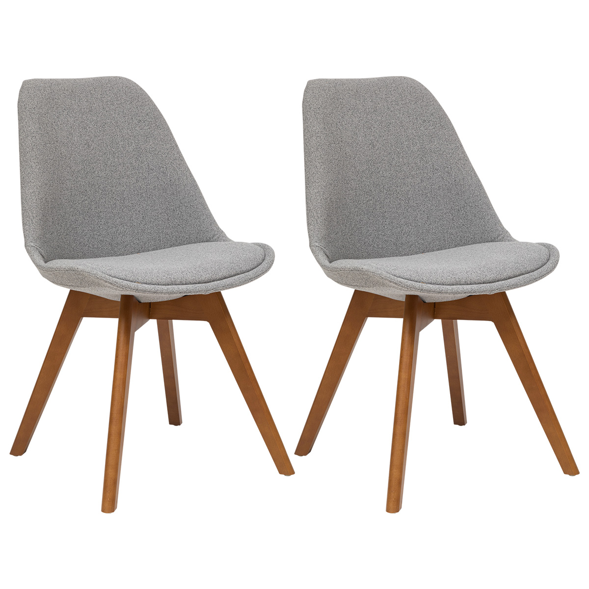 Set of 2 chairs "Baya" Beech, beech, grey