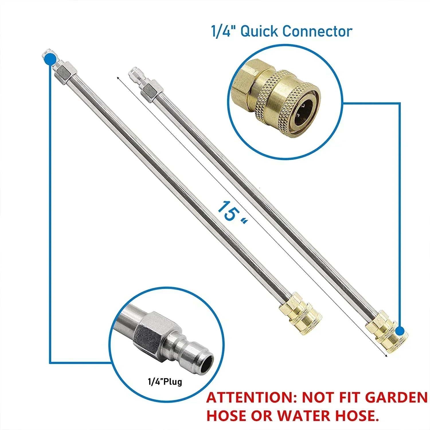 Twinkle Star 15 Inch Stainless Steel Pressure Washer Surface Cleaner With 2 Extension Wands And 2 Replacement Nozzles - Image 11 Twinkle Star 15 Inch Stainless Steel Pressure Washer Surface Cleaner With 2 Extension Wands And 2 Replacement Nozzles - Image 11