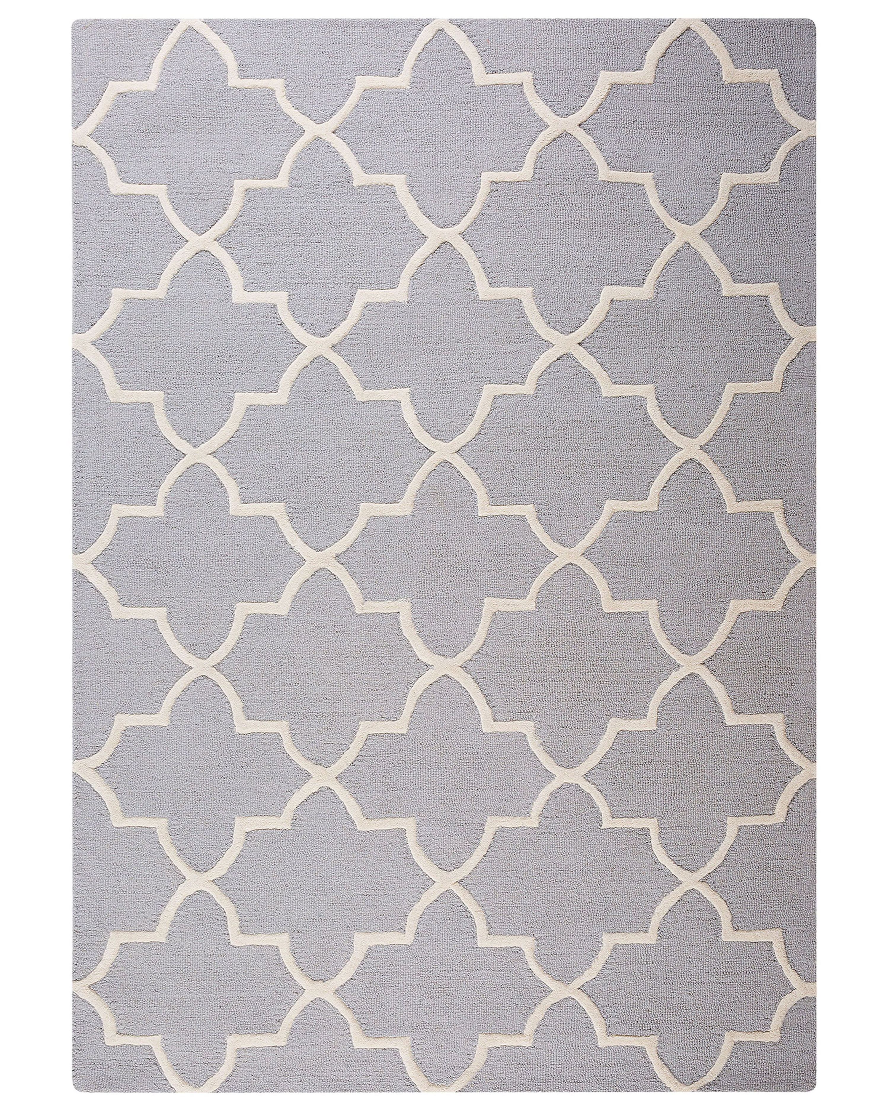 Rug SILVAN Light Grey 160 x 230 cm Wool