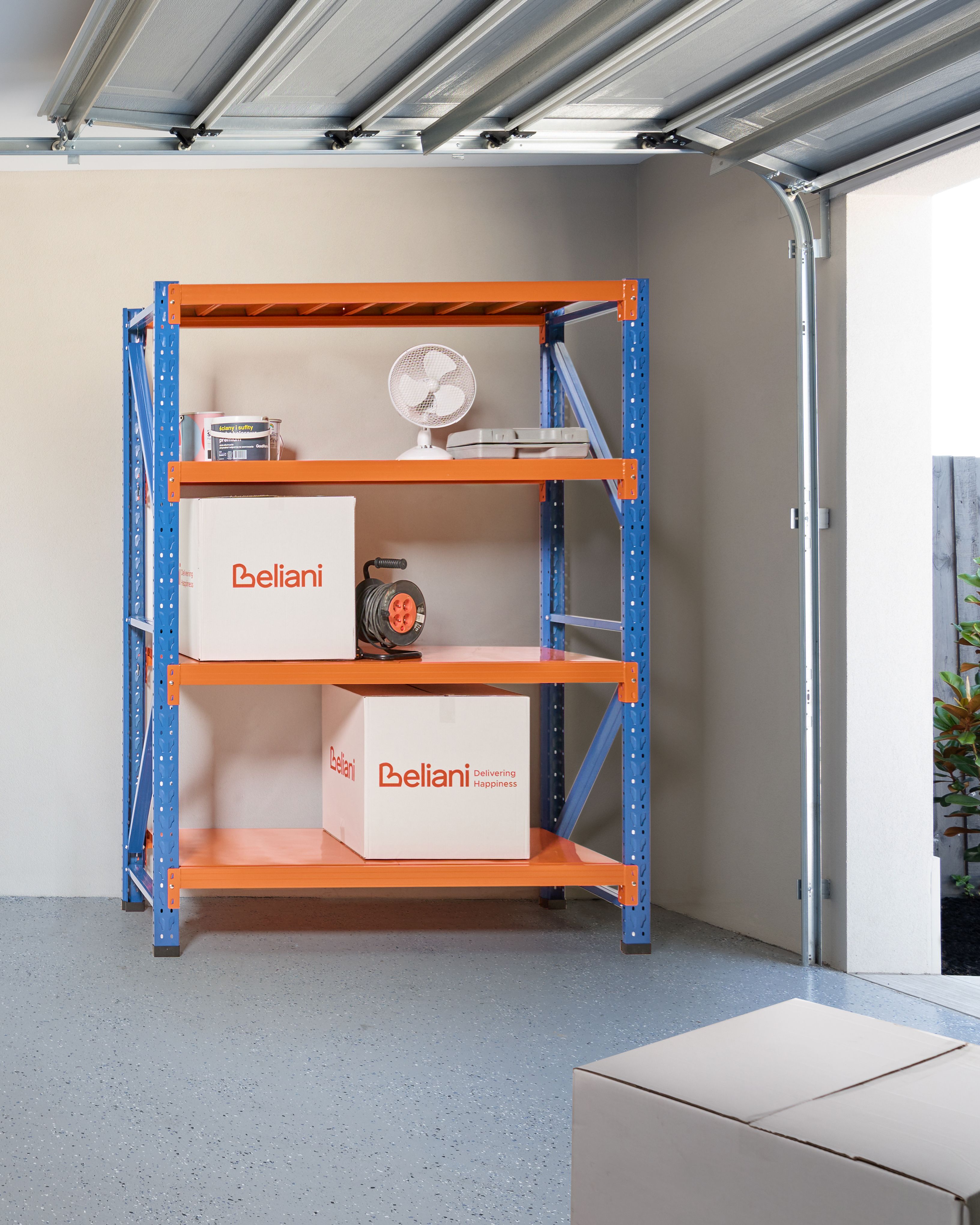 Garage Shelving FIUGGI Metal 150 cm 60 cm Orange