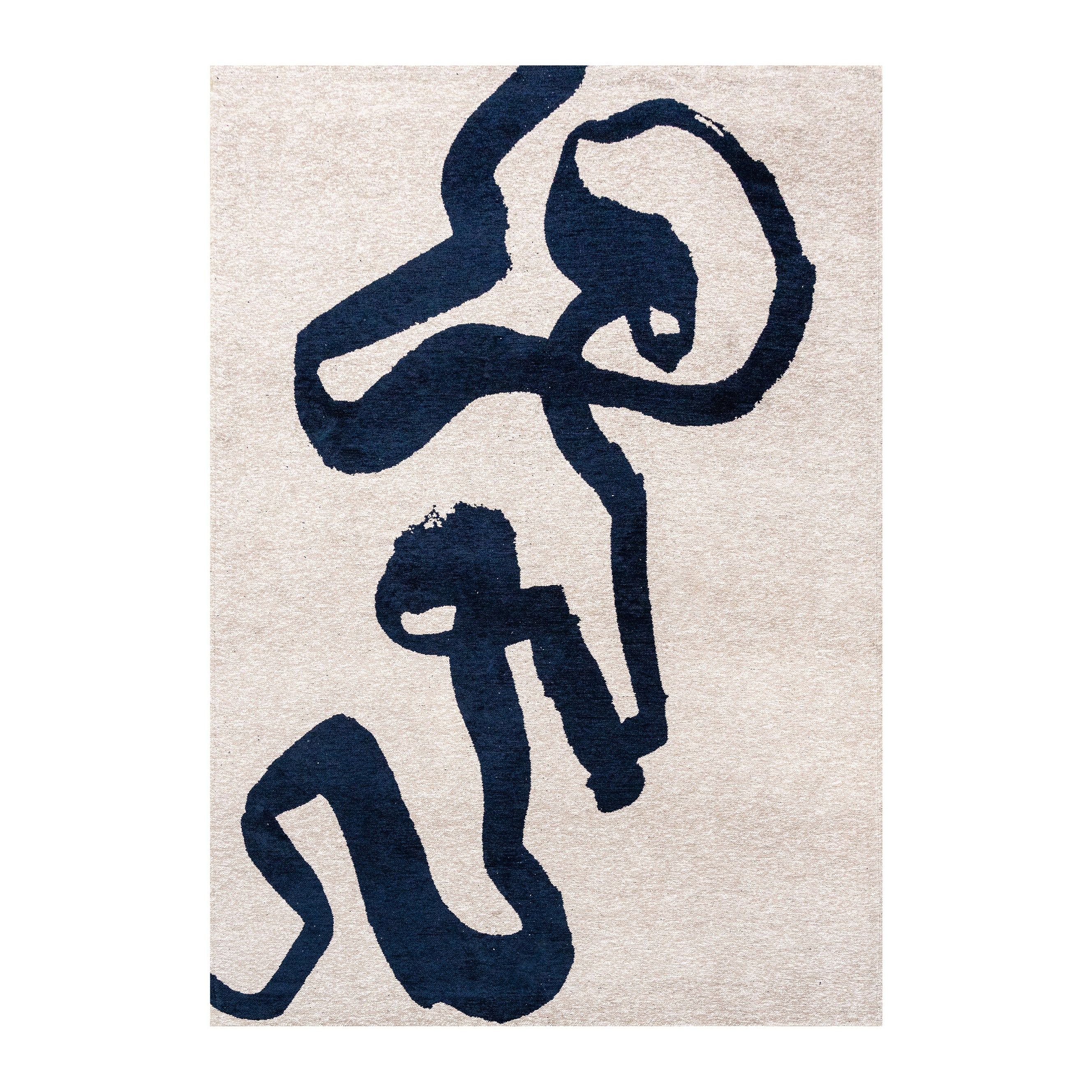 Louis de Poortere Ribbon Vloerkleed 80 x 150 cm - Sea Ink
