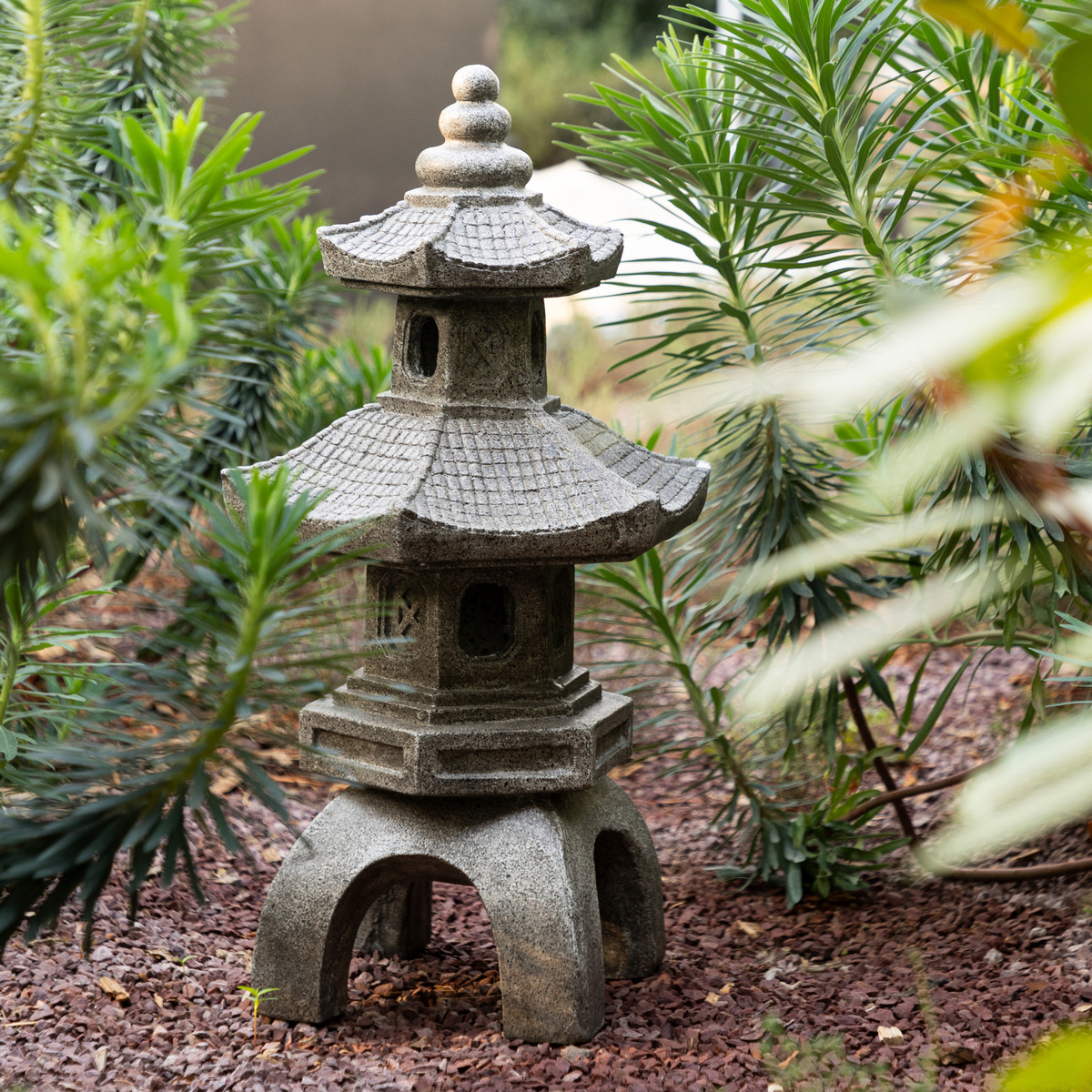 Outdoor pagoda decoration "Uchi" Gray, H.66.5 cm