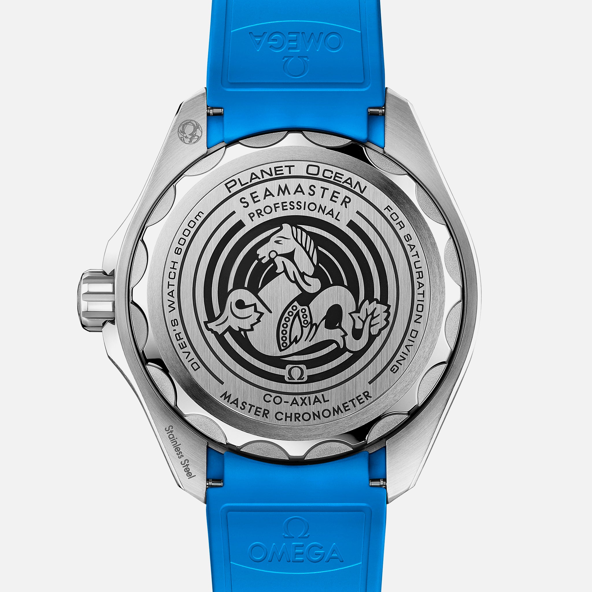 Seamaster Planet Ocean Ultra Deep Professional 6000M Co-Axial Master Chronometer 45.5mm Blue Dial On Rubber Strap(1:1 replica) - Top club