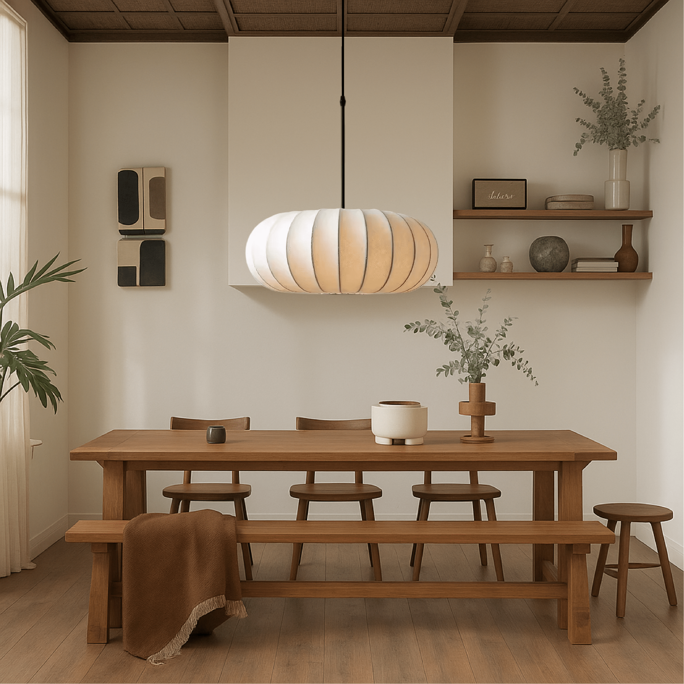 Verona Zijden Hanglamp met LED Verlichting – Minimalistische Eetkamer Lamp voor Woonkamer en Eettafel, Verstelbare Hoogte