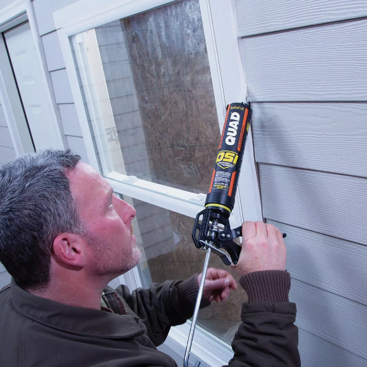 OSI QUAD 10 Oz. Window, Door & Siding Polymer Sealant, Gray