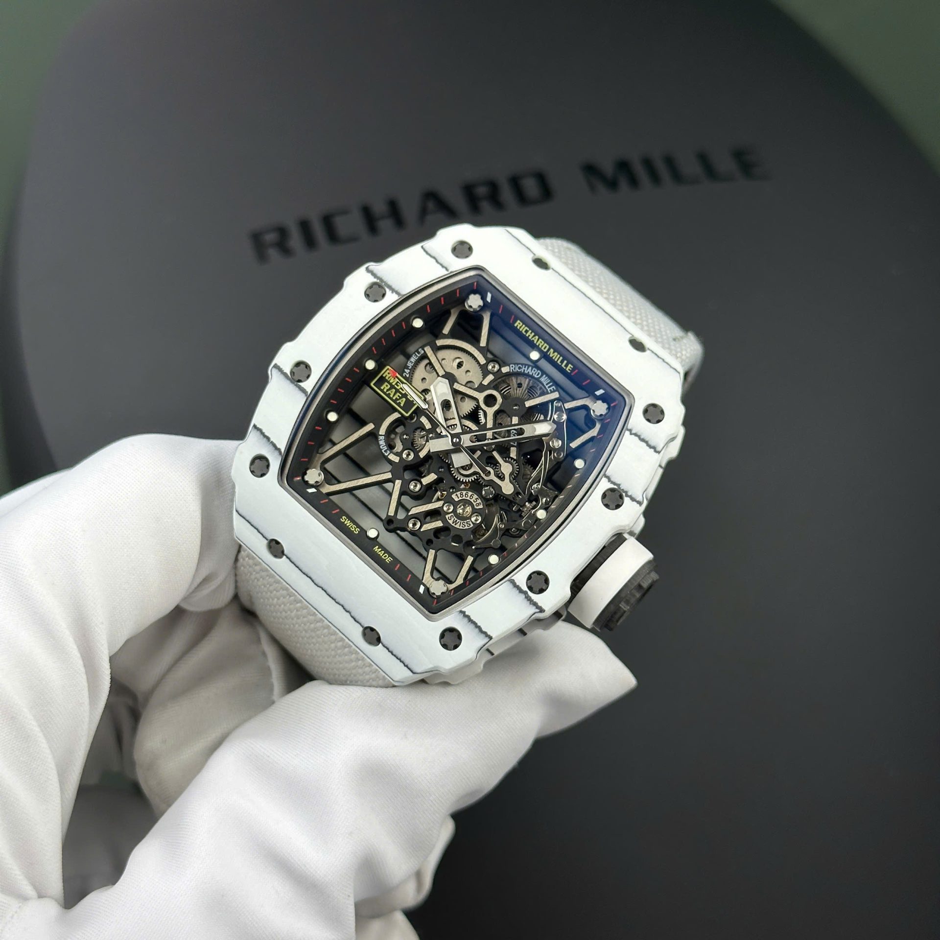 Richard Mille RM35-01 Rafael Nadal Red Rubber Strap Replica 1:1 Watch BBR Factory 42mm - Top club