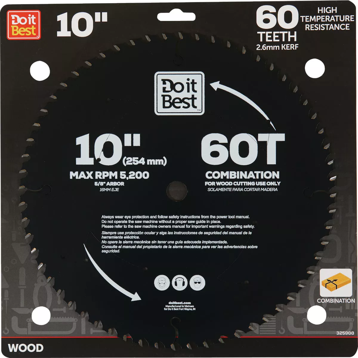 Do it Best 10 In. 60-Tooth Combination Circular Saw Blade