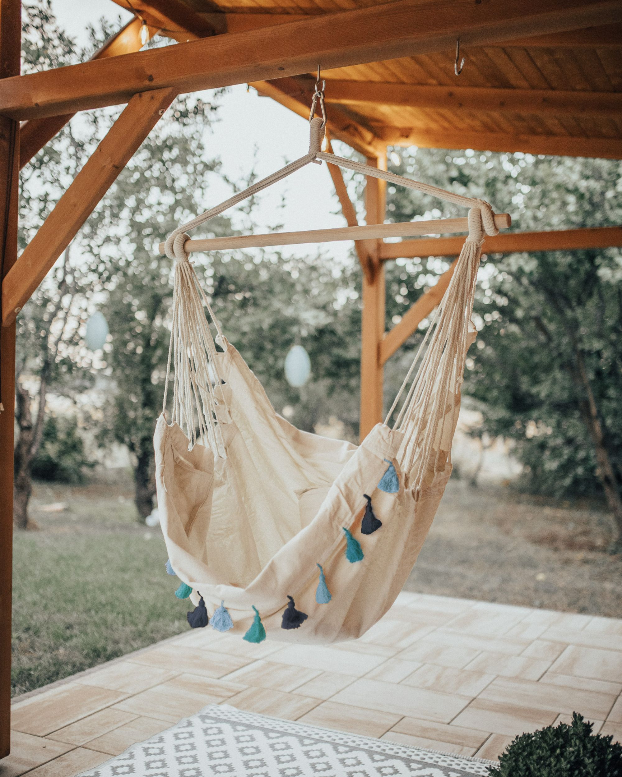 Hanging Chair VARENA Cotton Blue