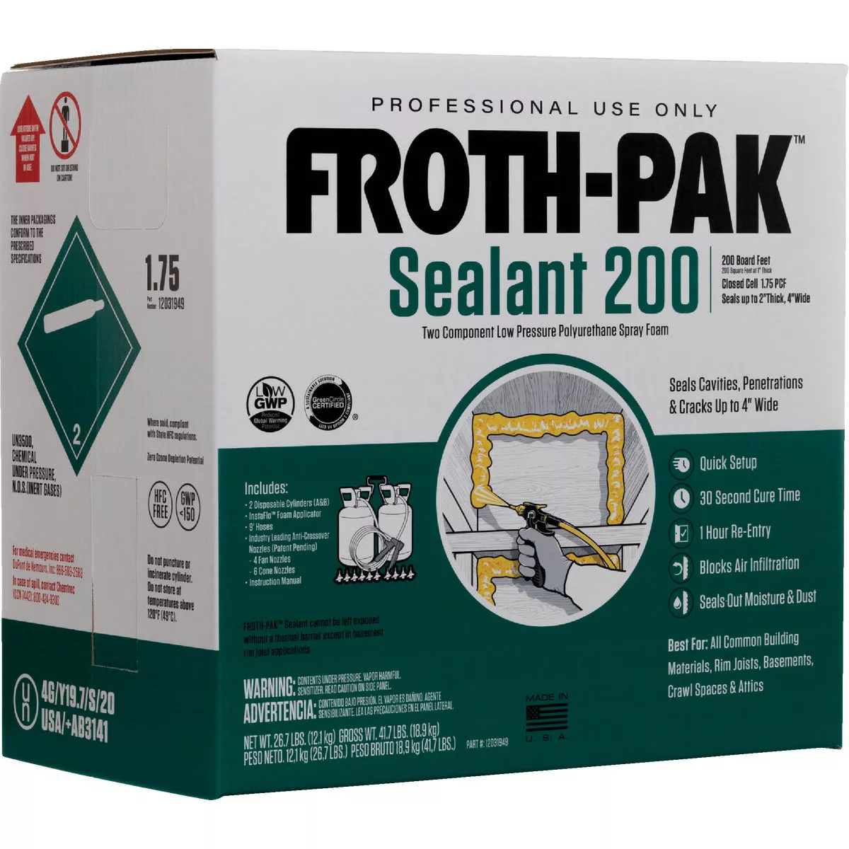 Froth-Pak 200 Insulation & Sealant Spray Foam System