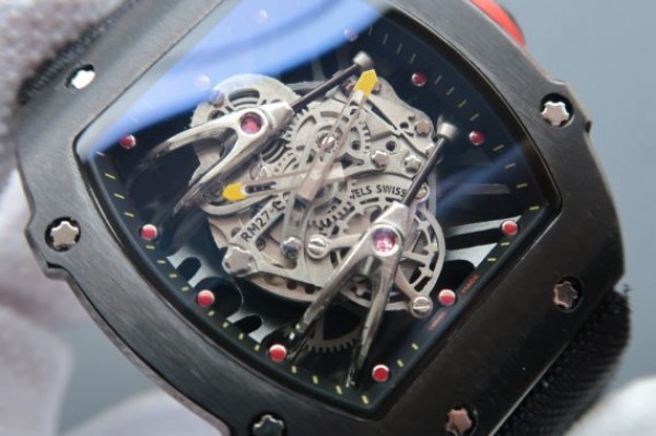 Replica Richard Mille RM027-2 PVD Skeleton Dial Black Nylon Strap 6T51 - Elite Watch Atelier
