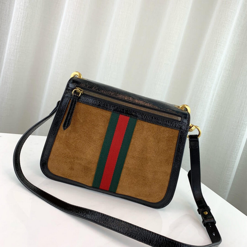 Replica Gucci Ophidia Web Suede Saddle Bag 5236581:1High-quality replica