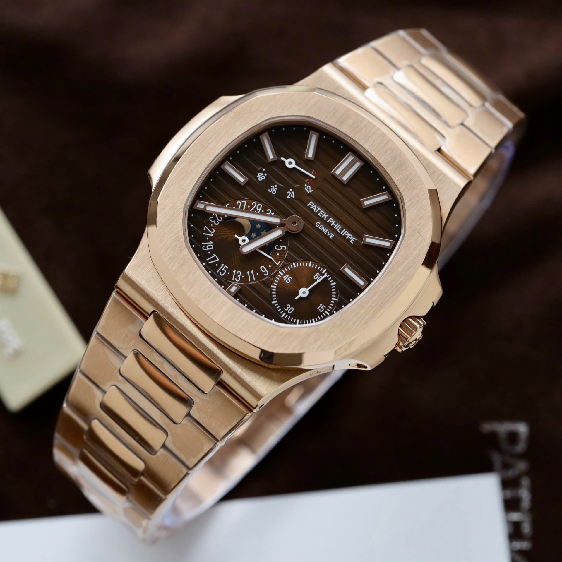 Patek Philippe Nautilus 5712R Replica Watch Dial Brown PPF Factory 40mm - Elite Watch Atelier