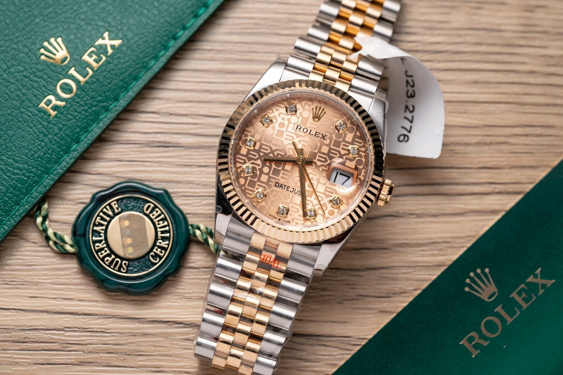 Rolex DateJust Replica Watch Gold Wrapped Fluted Dial GM Factory 36mm - Elite Watch Atelier