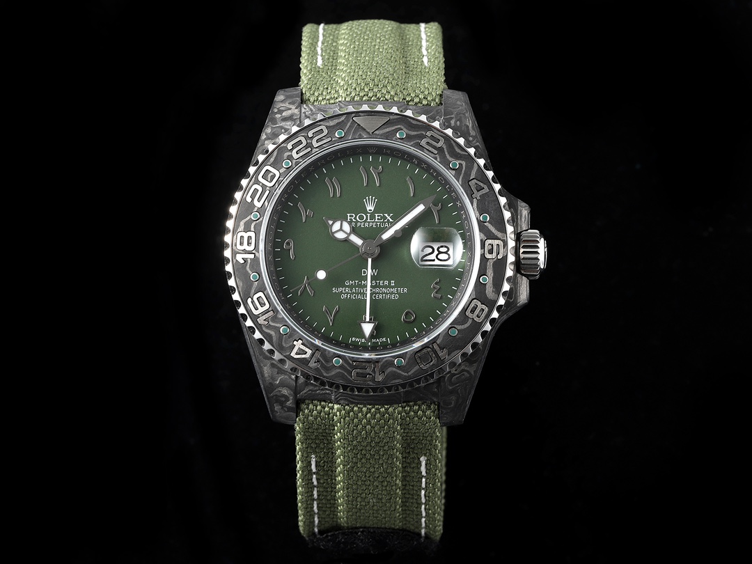 Diw New Rolex Ultra Limited Edition GMT-MASTER II-Carbon Fiber-Green(1:1 replica) - Elite Watch Atelier