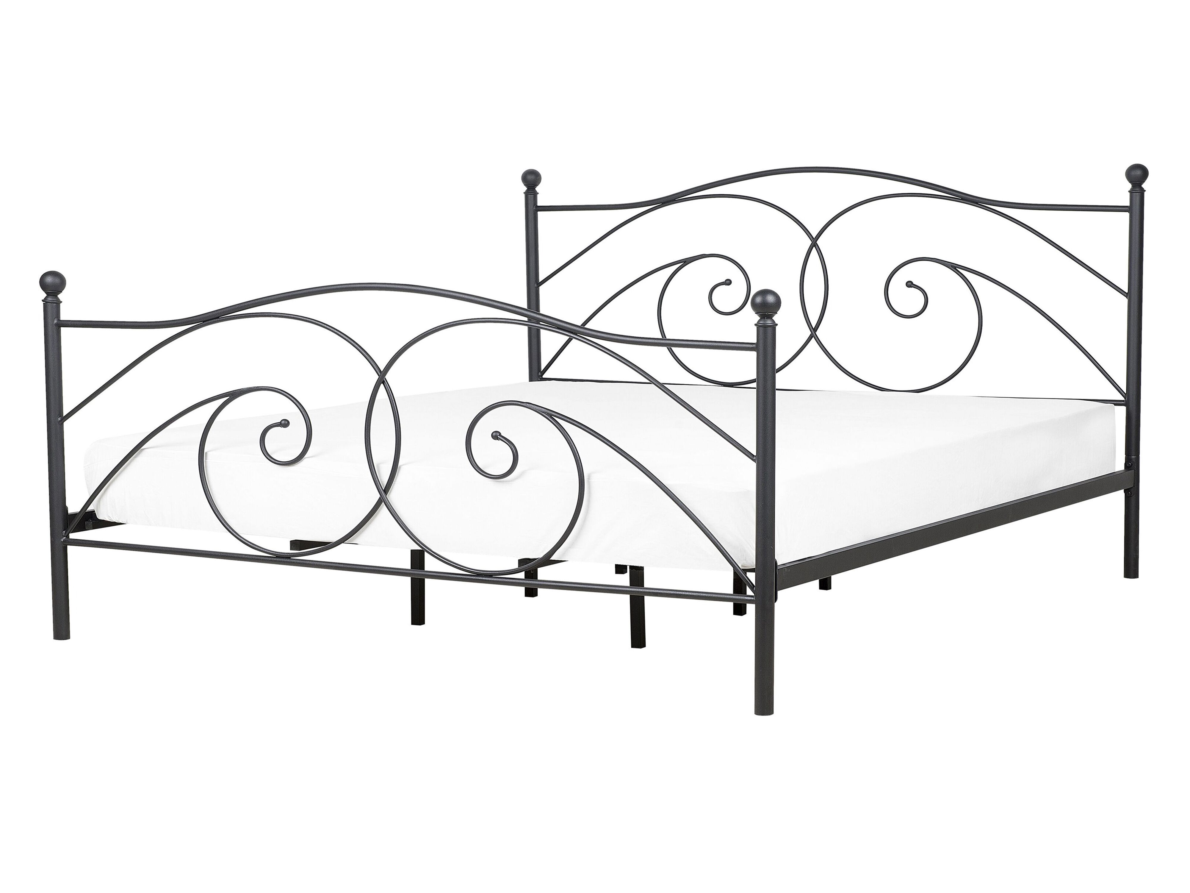 Bed Metal DINARD 140 x 200 cm (EU Double) Black
