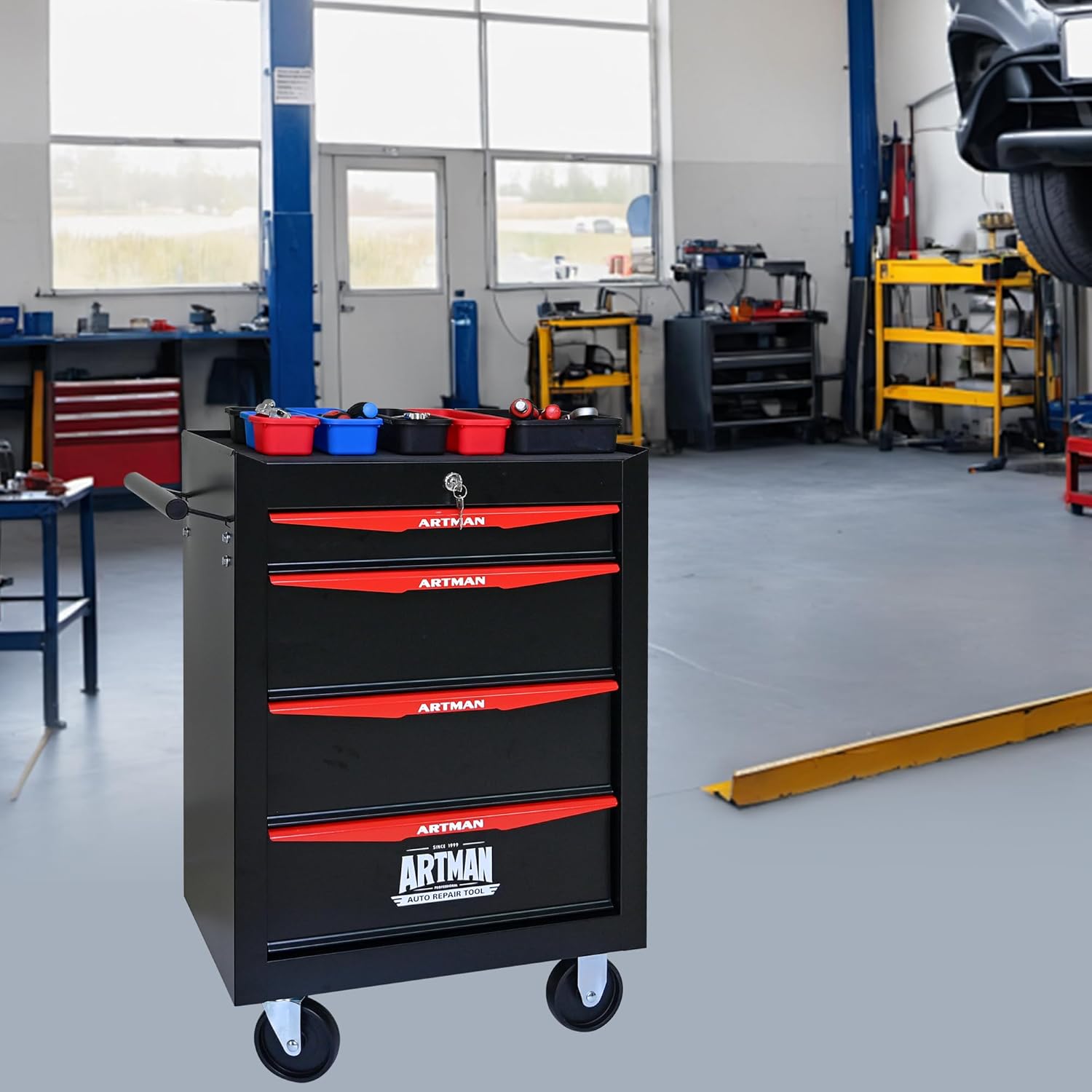 RYH 4/5/6/7 Drawers Rolling Tool Chest - Heavy Duty Mobile Tool Cart with Locking Wheels & Ball Bearing Drawers, 30.5