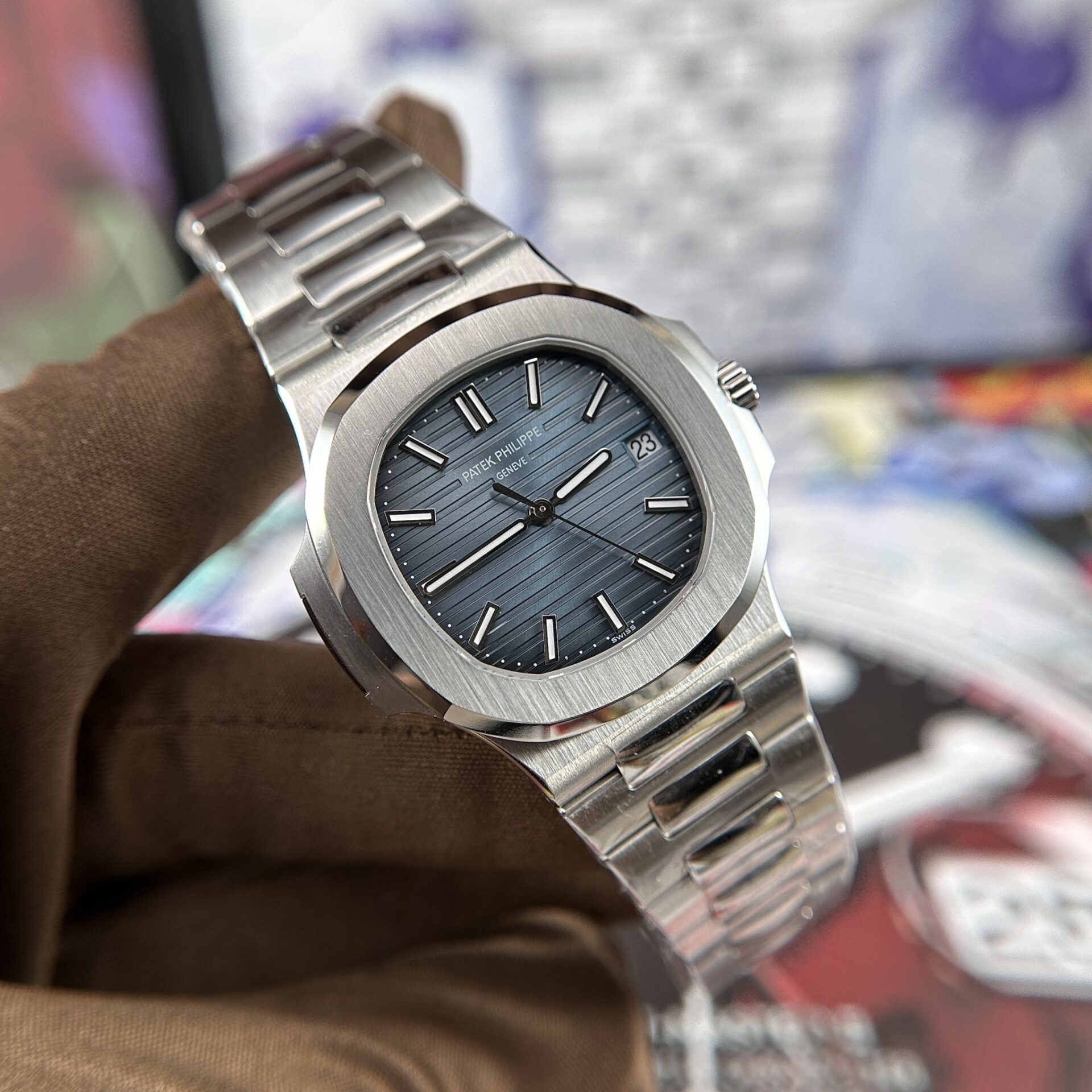 Patek Philippe Nautilus 5711 Blue Dial Replica 1:1 Watch 3K Factory 40mm - Elite Watch Atelier