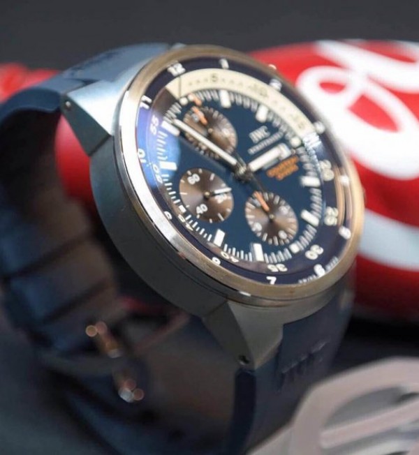 Replica IWC Aquatimer Chronograph Cousteau Divers Blue Dial - Top club