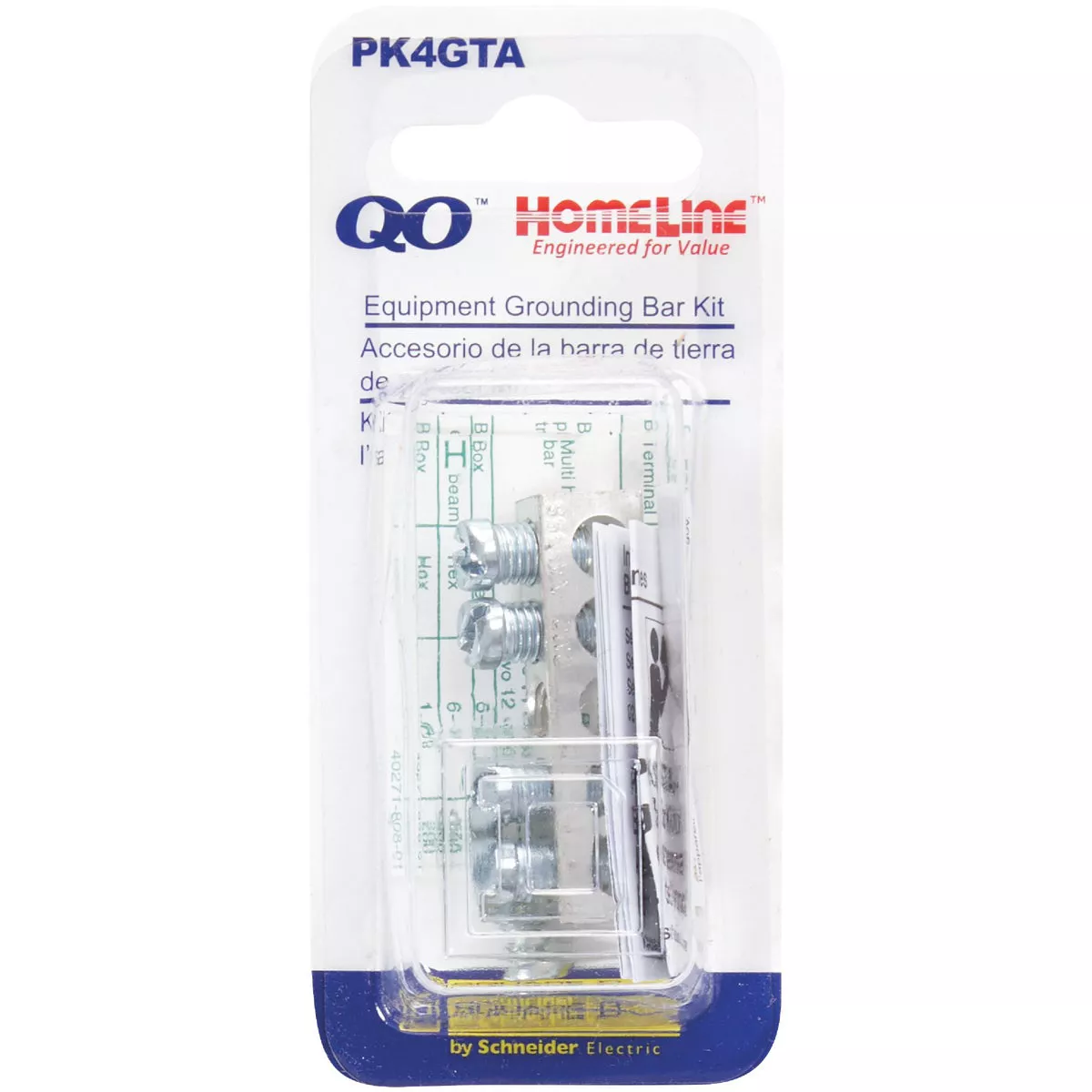 Square D 4-Terminal QO & Homeline Aluminum Ground Bar Kit