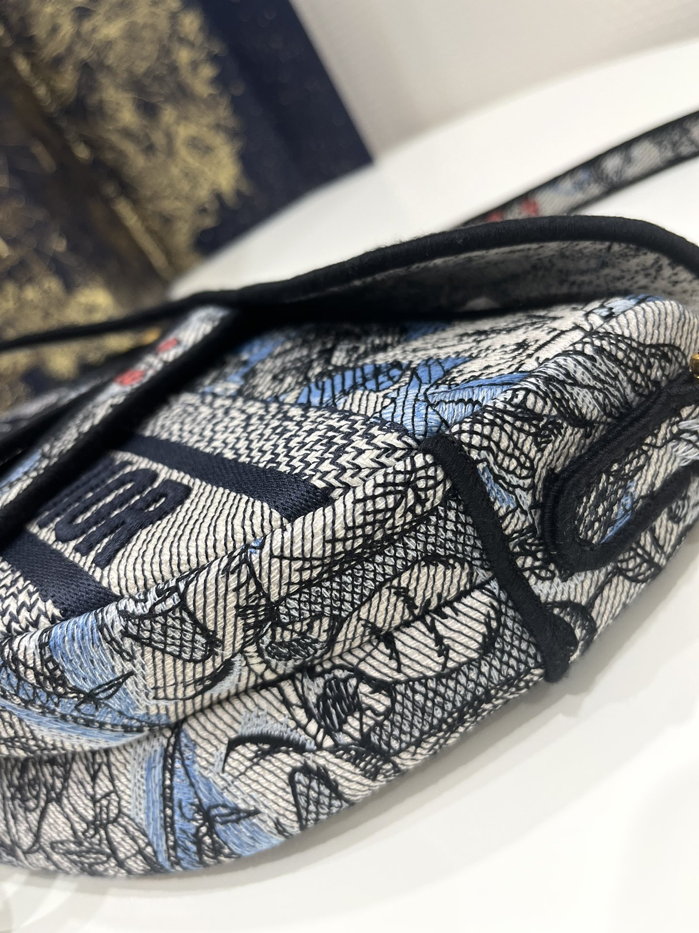 Saddle Bag Denim Multicolor For Women 10in/25.5 cm M0446CRZI_M49E1:1High-quality replica