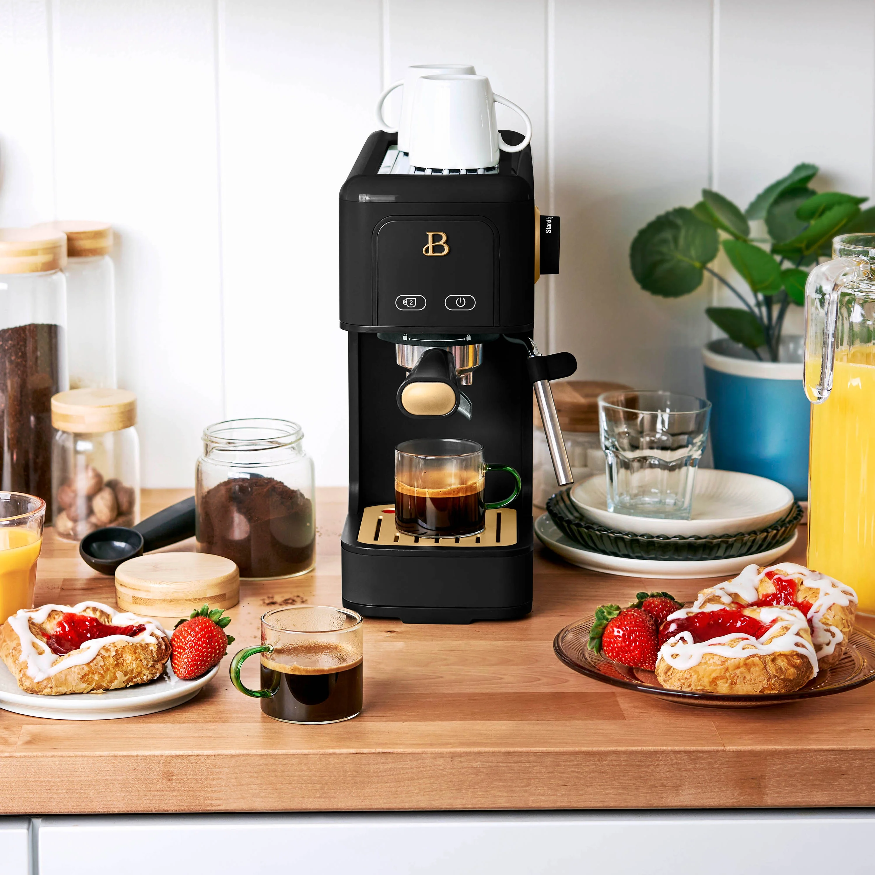 Beautiful Slim Espresso Machine with 20-Bar Pressure, Black Sesame by Drew Barrymore - Image 21