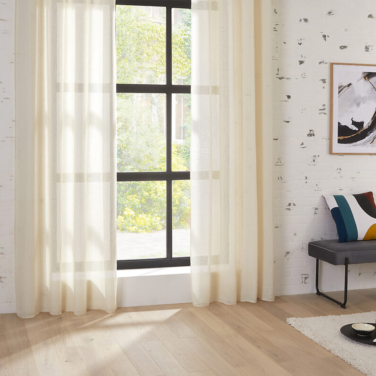 Sheer curtain Beige, 135x240 cm